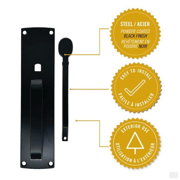 Nuvo Iron Gate Thumb Latch Kit (TL6SBLK)