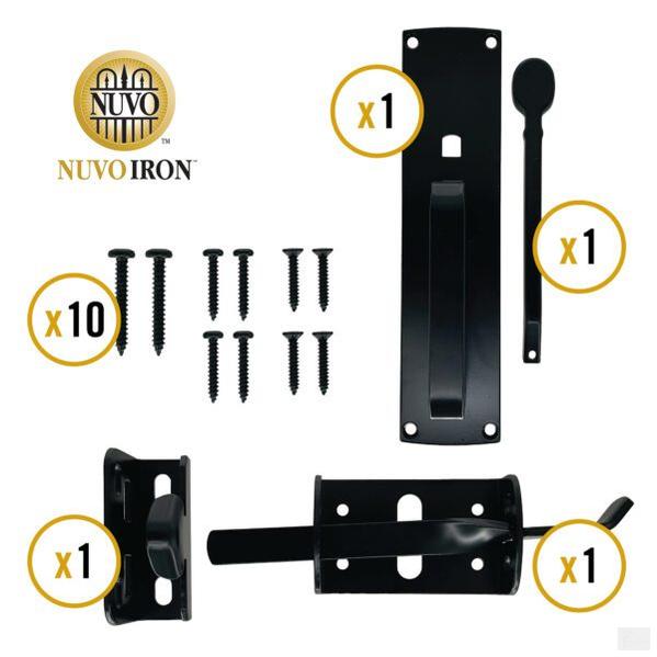Nuvo Iron Gate Thumb Latch Kit (TL6SBLK)