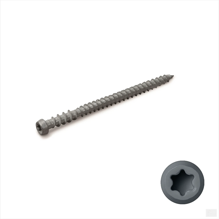 StarBorn 2-3/4" Cap-Torxd Carbon Steel 100pc Cool Grey#34 Deck Screw SCCS56275