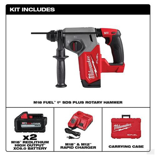 Milwaukee 2912-22 M18 FUEL 1 in SDS Plus Rotary Hammer Kit