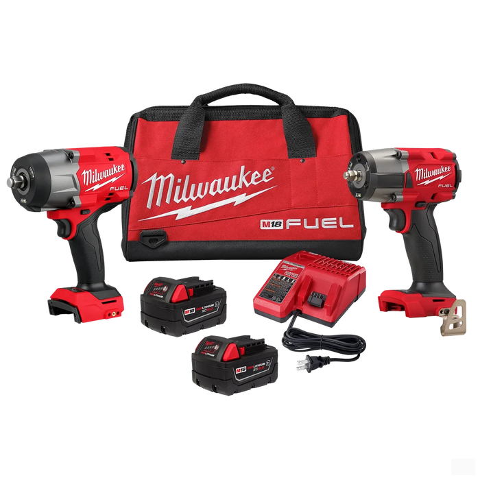 Milwaukee 3010-22 M18 FUEL 1/2" HTIW & 3/8" MTIW Automotive Combo Kit