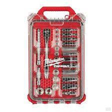 Milwaukee 3/8” Drive 28pc Ratchet & Socket Set with PACKOUT™ Low-Profile Compact Organizer - SAE 48-22-9481