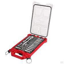 Milwaukee 32pc 3/8" Metric Ratchet and Socket Set with PACKOUT™ Low-Profile Compact Organizer 48-22-9482
