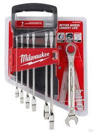 Milwaukee Metric Combination Ratcheting Wrench Mechanics Tool Set (7-Piece) 48-22-9506