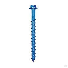 Buildex Tapcon 3/16-inch x 1-3/4-inch Blue Slotted Hex Head Concrete Screw Anchors With Drill Bit - 100 pcs