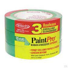 Cantech PaintPro 24 mm x 50 m Green Multi-Pack 10 Day Masking Tape (3pk)