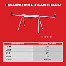 Milwaukee Folding Miter Saw Stand 48-08-0551