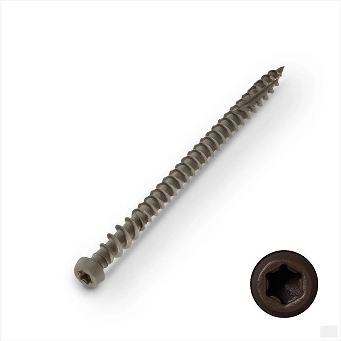 StarBorn 2-3/4" Cap-Torxd Carbon Steel 100pc Chocolate #71 Deck Screw SCCS71275