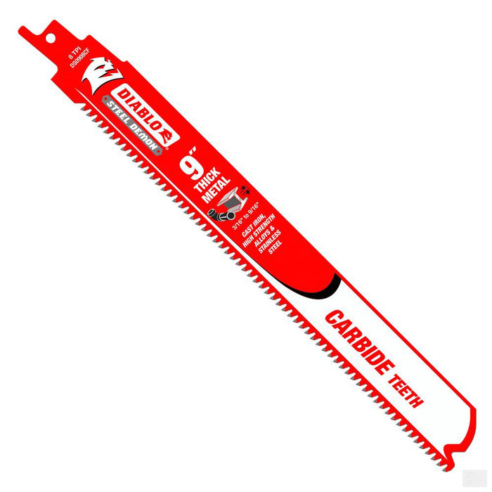 DIABLO 9″ 8-TPI Carbide Reciprocating Saw Blade for Thick Metal 1pk [DS0908CFC]