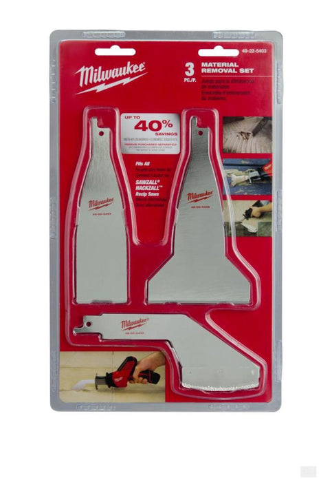 MILWAUKEE Material Removal Blade Set 3PK [49-22-5403]