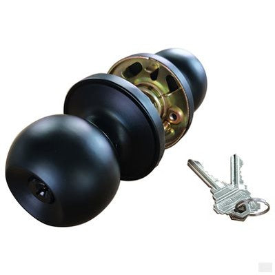 TOUGH GUARD Door Lock Knob Entry Black [100115]