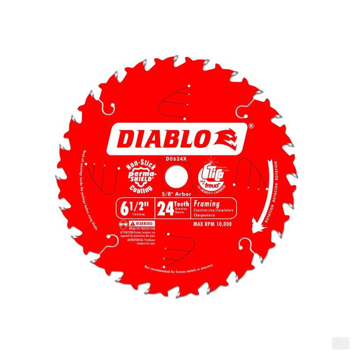 Diablo D0624A 6-1/2 in. x 24 Tooth Framing Saw Blade
