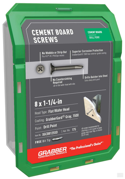 GRABBER Cement Board Screws 8 x 1-1/4-in 1lb  [XGCB8125SD]