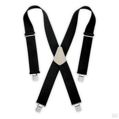 Kuny's Black Heavy Duty Elastic Suspenders [SP17BL]