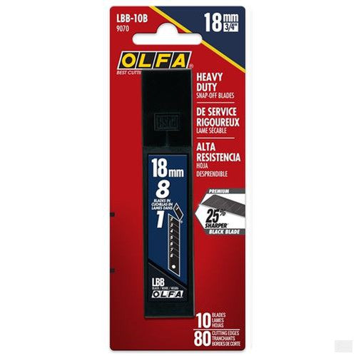 OLFA LBB-10B 18mm Black Snap Blades, 10pk [9070]