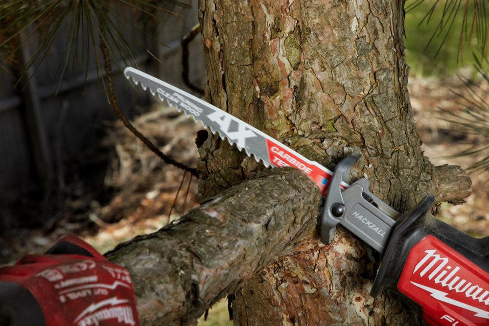 MILWAUKEE 12" 3 TPI The AX™ with Carbide Teeth for Pruning & Clean Wood SAWZALL® Blade 3PK [48-00-5333]
