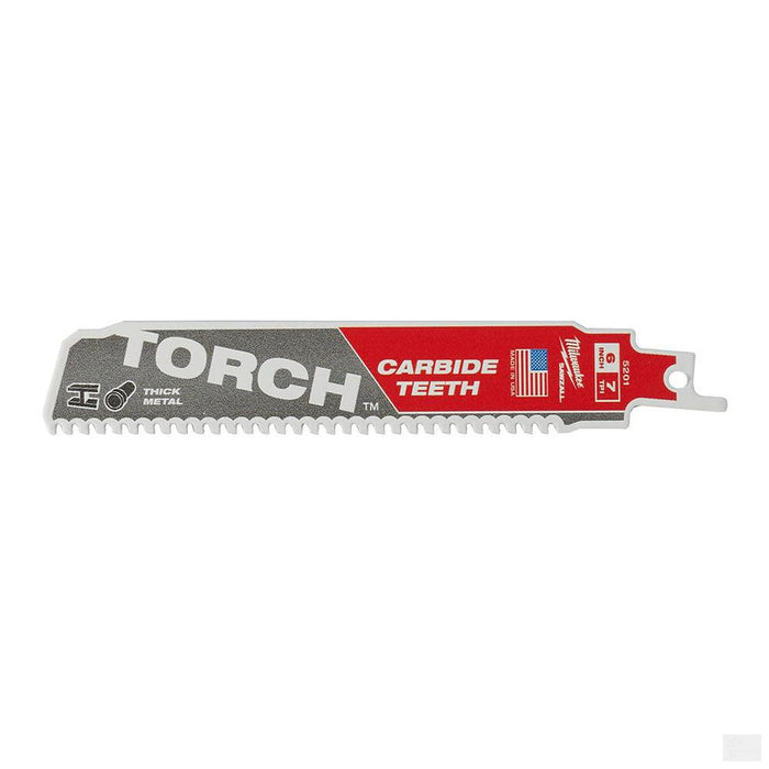 MILWAUKEE 6 in. 7 TPI THE TORCH™ Carbide Teeth SAWZALL® Blade [48-00-5201]