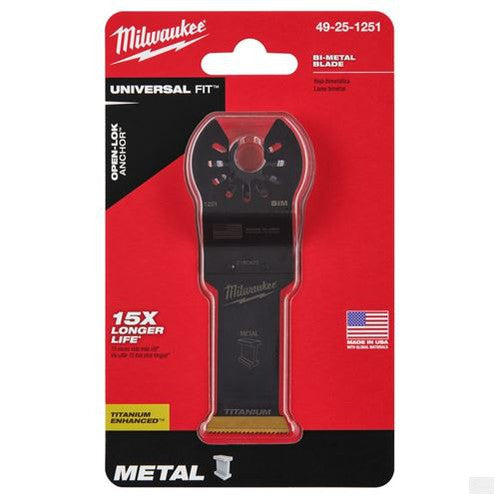 MILWAUKEE OPEN-LOK 1-1/8 in Titanium Enhanced Bi-Metal Metal Blade 1 Pk [49-25-1251]