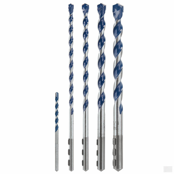 BOSCH 5 Piece BlueGranite™ Turbo Carbide Hammer Drill Bit Set HCBG500T