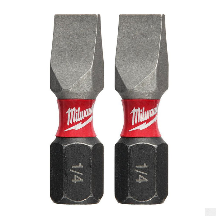 MILWAUKEE SHOCKWAVE™ 2-Piece Impact Slotted 1/4 in. Insert Bits [48-32-4418]