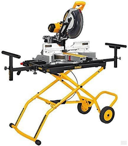 DEWALT 32 1/2-inch x 60-inch Rolling Miter Saw Stand with 8 ft. Extending Outfeed Support [DWX726]