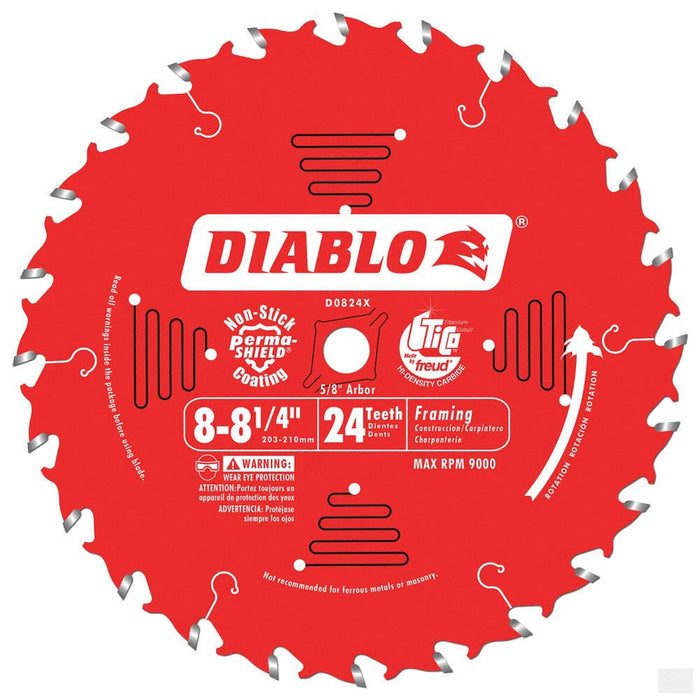 DIABLO 8-1/4" X 24T Framing Blade [D0824A]