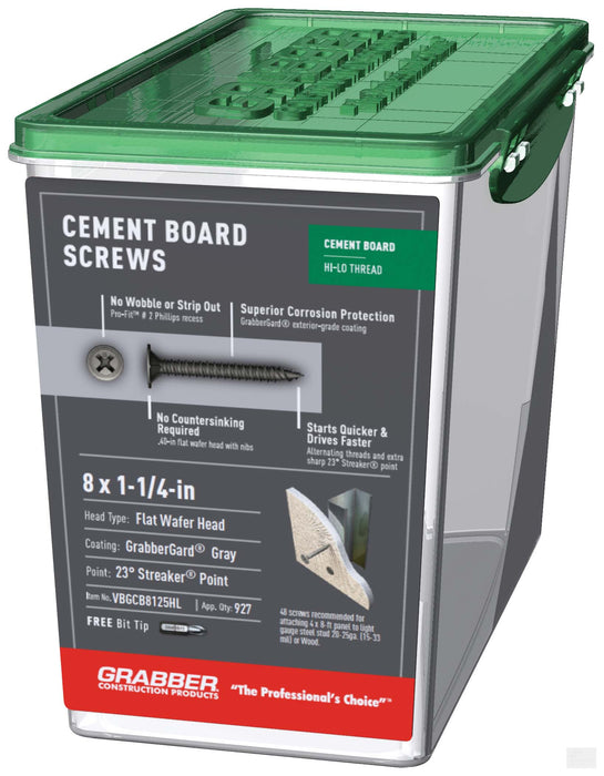 GRABBER Cement Board Screws 8 x 1-1/4-in [VBGCB8125HL]