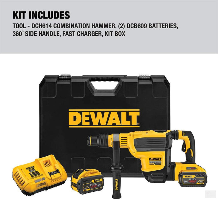 DEWALT 60V MAX 1-3/4 in Brushless Cordless SDS MAX Combination
