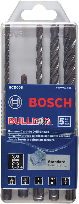 BOSCH 5 Pc. SDS-plus® Bulldog™ Rotary Hammer Bit Set HCK005