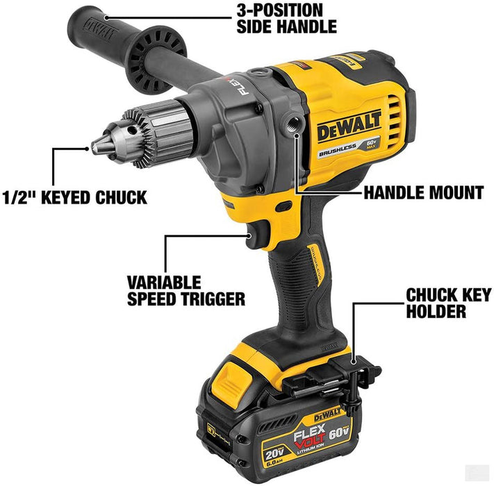 DEWALT 60V MAX* Mixer/Drill Kit with E-Clutch® System [DCD130T1