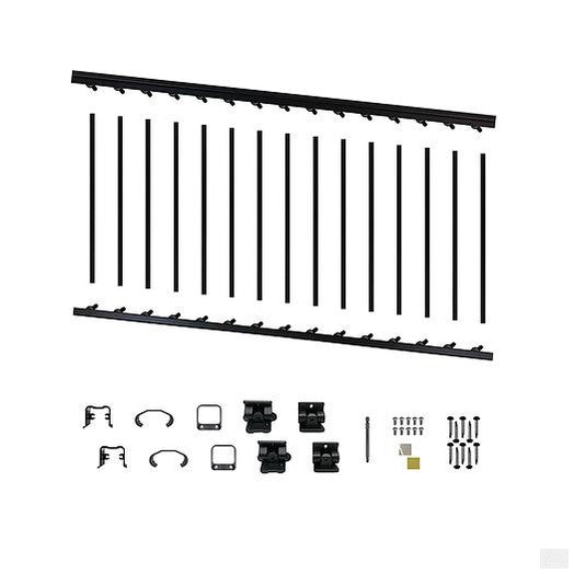 Nuvo Iron 6' Aluminum Stair Railing Kit (Black) [BLSARK636S]