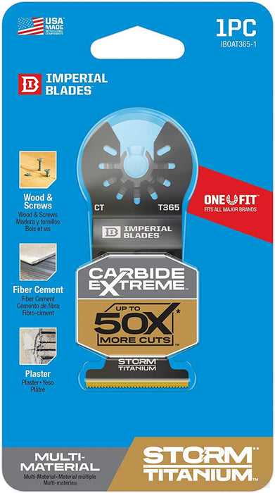 Imperial Blades One Fit™ 1-3/8" Carbide Extreme Storm Titanium Multi-Material Blade, 1PC [IBOAT365-1]