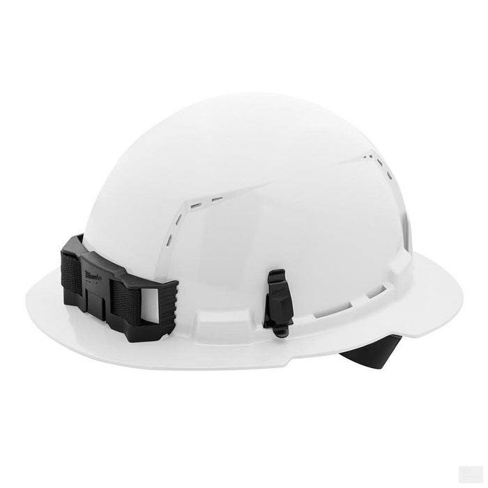 MILWAUKEE White Full Brim Vented Hard Hat with 4pt Ratcheting Suspension Type 1 Class C [48-73-1201]