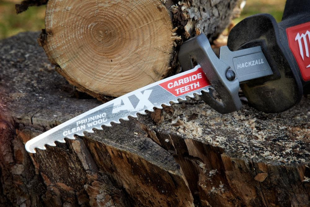MILWAUKEE 6" 3 TPI The AX™ with Carbide Teeth for Pruning & Clean Wood SAWZALL® Blade 1PK [48-00-5231]