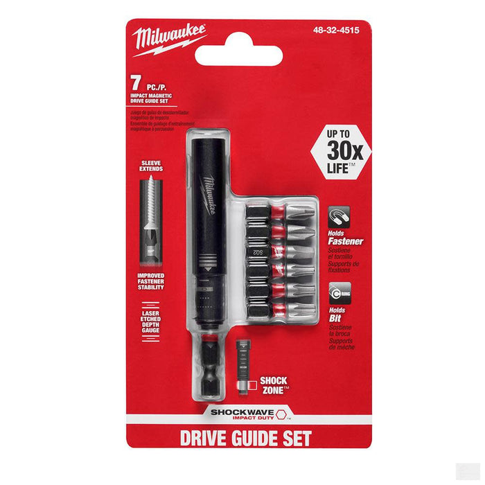 MILWAUKEE SHOCKWAVE™ 7-Piece Impact Magnetic Drive Guide Set [48-32-4515]