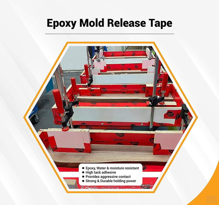 TUCK TAPE Construction Sheathing Tape, Epoxy Resin Tape, 60mm x 66m (Red) [HW-TAPE50]