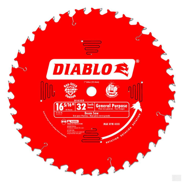 DIABLO 16-5/16 in. x 32 Tooth 1 in. Arbor Saw Blade [D1632X]