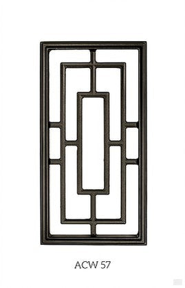 Nuvo Iron Cast Aluminum Rectangle Decorative Gate Fence Insert ACW57 - 17-1/4 in x 8-5/8 in