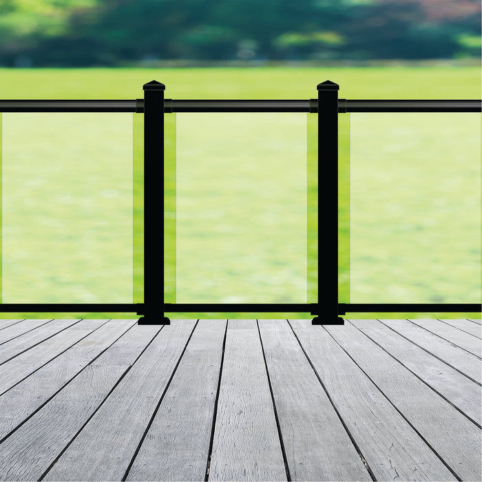 NUVO IRON 30" x 42" Tempered Glass Railing Panel - Black (Glass & Posts Not Included) [ARG3042]