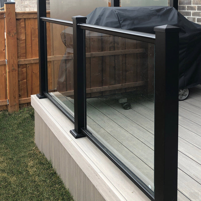 NUVO IRON 30" x 42" Tempered Glass Railing Panel - Black (Glass & Posts Not Included) [ARG3042]