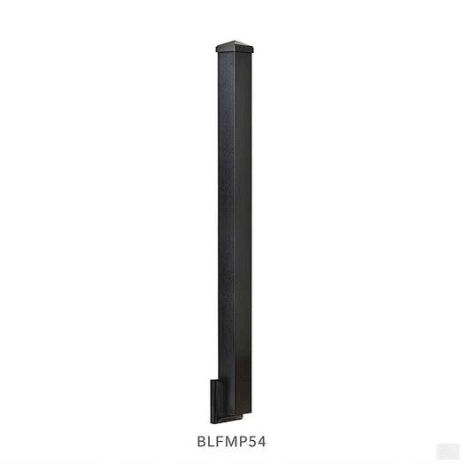 Nuvo Iron Aluminum Deck & Stair Mount Post (Black) [BLFMP54]