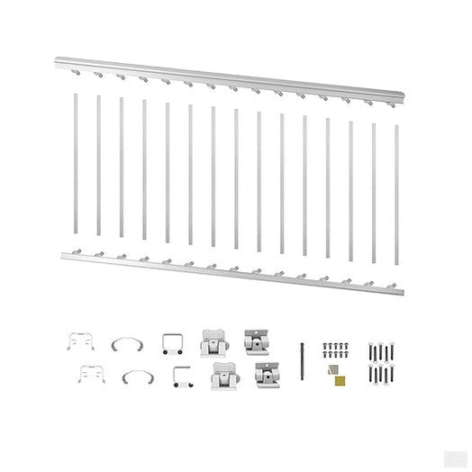 Nuvo Iron 6' Aluminum Stair Railing Kit (White) [WHSARK636S]