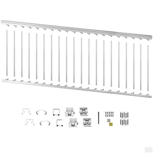 Nuvo Iron 8' Aluminum Stair Railing Kit (White) [WHSARK836S]