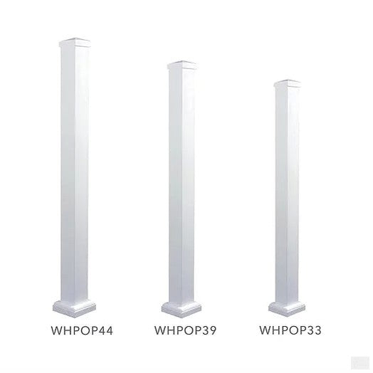 Nuvo Iron 44'' Aluminum Deck & Stair Posts (White) [WHPOP44]