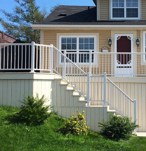 Nuvo Iron 44'' Aluminum Deck & Stair Posts (White) [WHPOP44]
