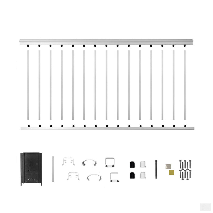 Nuvo Iron 8' Aluminum Deck Railing Kit (White) [WHSARK842D]