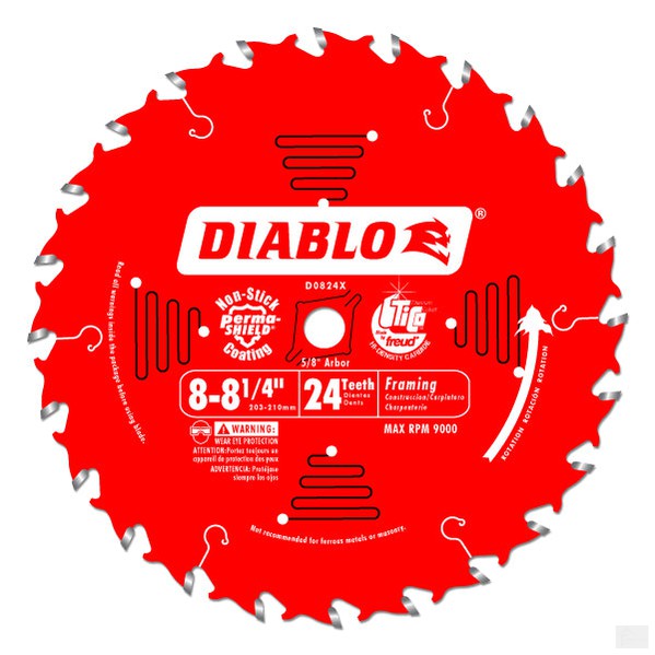 Diablo - 8 TO 8-1/4 IN. X 24 TOOTH FRAMING SAW BLADE