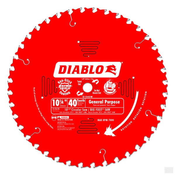 Diablo 10-1/4 in. x 40 Tooth General Purpose Beam Saw Blade — Adam Tools
