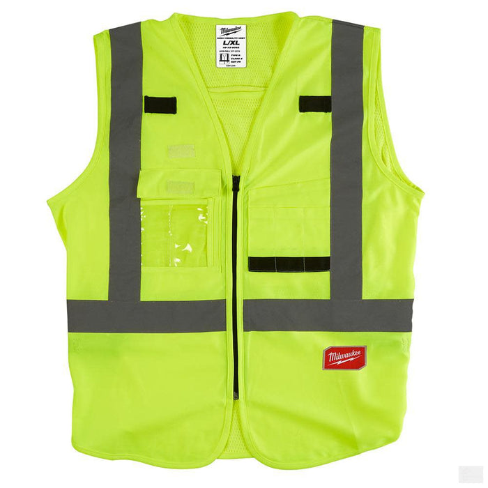 MILWAUKEE High Visibility Yellow Safety Vest L/XL CSA [48-73-5062]