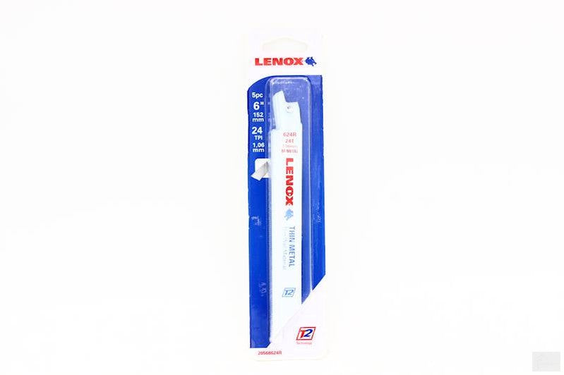 LENOX 6" 24TPI Metal Cutting Reciprocating Saw Blade, 5-Pack [20568]